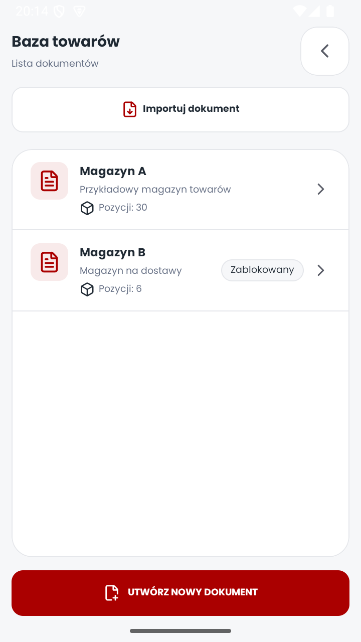 MobiSkan Kolektor – lista bazy towarów