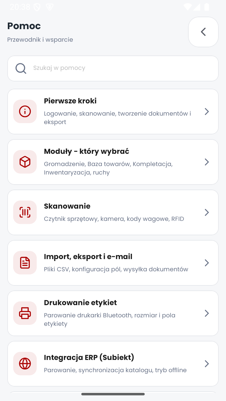 MobiSkan Kolektor – pomoc
